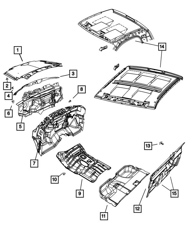 55365042AD - Interior Trim: Dash Panel Insulation for Mopar Image