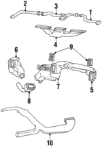 55115234 - Body: Defroster Duct for Mopar Image