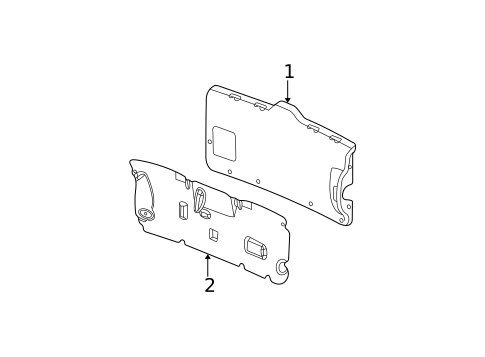 Interior Trim - Tail Gate for 2003 Jeep Liberty #0