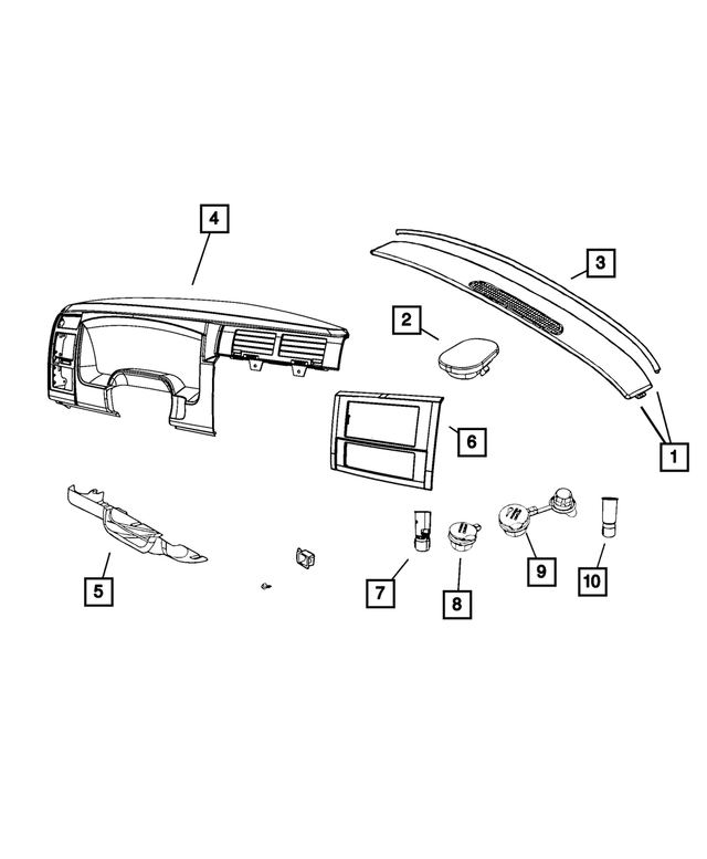 5HM59ZJ8AC - Interior Trim: Defroster Grille for Mopar Image