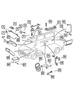 5104439AA - Interior Trim: Visor, Right for Mopar Image