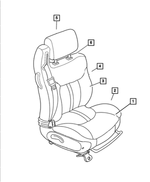1AF721DVAA - Interior Trim: Front Seat Cushion, Left for Mopar Image