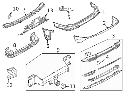 Bumper & Components - Rear for 2021 Audi Q7 #0