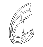 4KE615311 - : Splash Shield for Audi: e-tron Quattro, e-tron S, e-tron S Sportback, e-tron Sportback, Q8 e-tron, Q8 e-tron Sportback, SQ8 e-tron, SQ8 e-tron Sportback Image