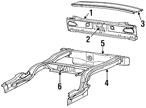 Rear Body for 1986 Dodge Aries #1