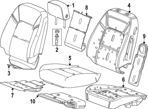 Driver Seat Components for 2023 GMC Canyon #1