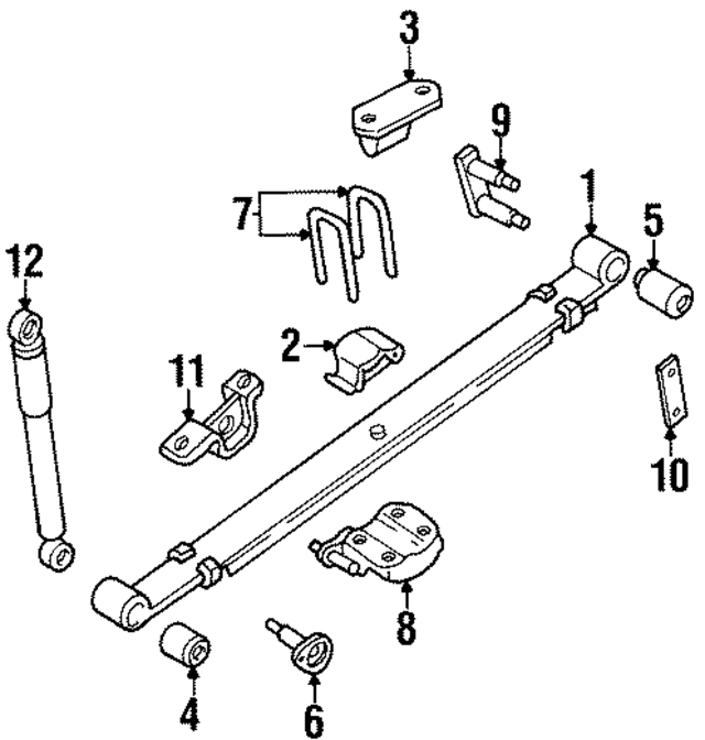 550543B010 - : U-Bolt Mount Plate for Nissan: Pickup Image