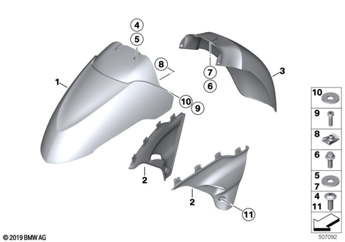 Front Wheel Fender for 2008 BMW-Motorrad K 1200 LT #0
