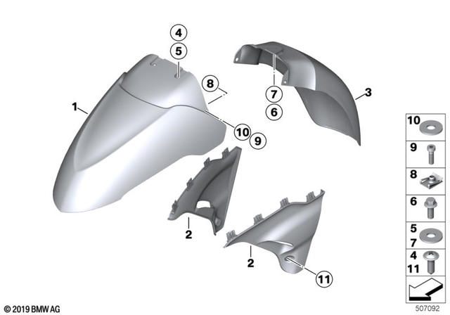 46617679039 - : Front Wheel Fender for BMW-Motorrad Image