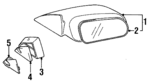 MB881888 - Body: Mirror Assembly for Mitsubishi Image