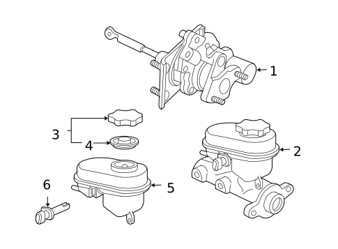 Master Cylinder - Components On Dash Panel for 2018 Chevrolet Express 2500 #0