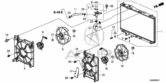 Radiator (2) for 2017 Acura ILX #0