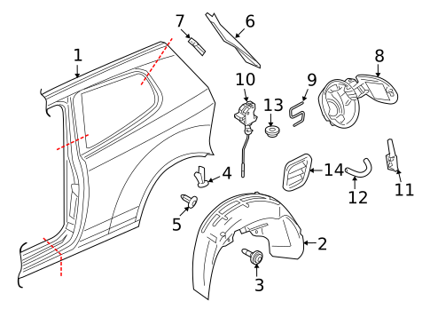 Quarter Panel & Components for 2009 Volkswagen GTI #1