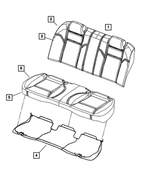 1EK461DVAA - Interior Trim: Rear Seat Back Cover for Mopar Image