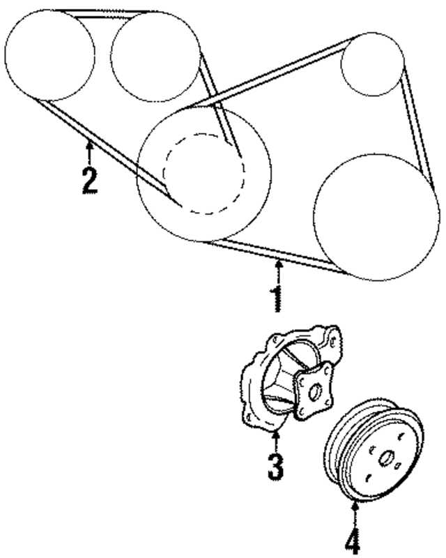 A192M0E0SMVW - Cooling System: Drive Belt for Nissan: 200SX, Sentra Image
