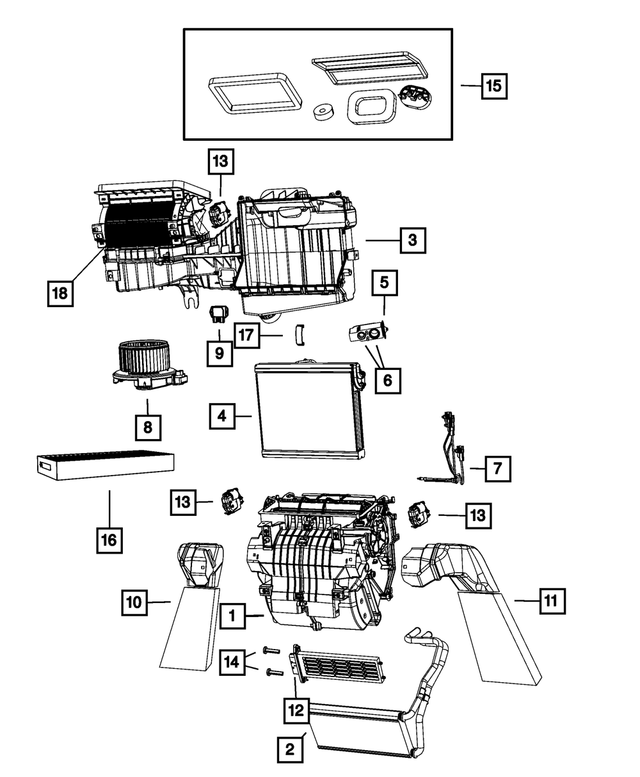 68089575AA - Air Conditioners and Heaters: Blower Motor Housing for Mopar Image