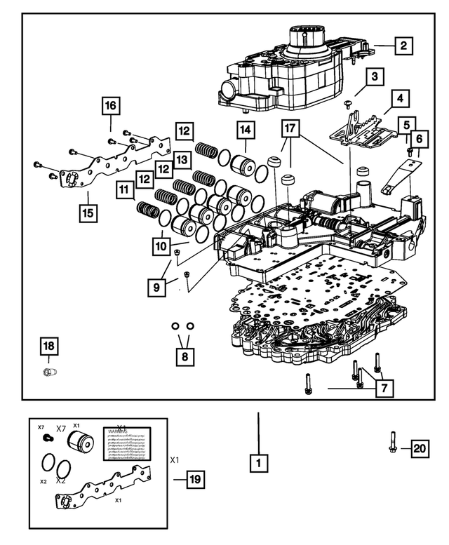 68391407AA - 68RFE; 6-Speed; Automatic Transmission: Valve Body Assembly for Mopar Image