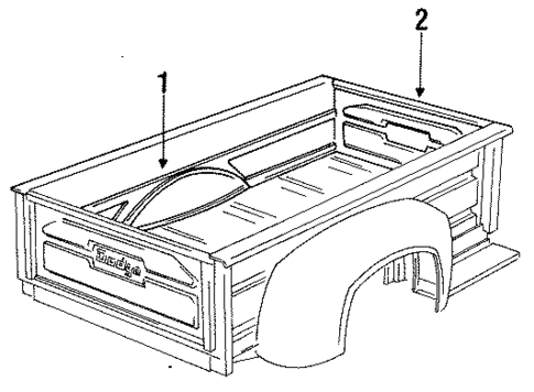 Box Assembly for 1984 Dodge W250 #1