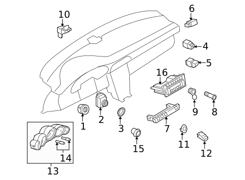 Cluster & Switches for 2006 Porsche Cayman #0