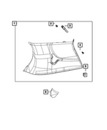 5RJ16DX9AE - Interior Trim: D Pillar Molding, Right for Mopar Image