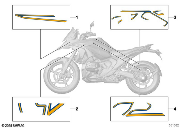 51145B67FF3 - Body Equipment: Decor Front-Wheel Cover, Left -  for BMW-Motorrad Image image
