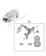 68618968AA - Electrical: Headlamp To Dash Wiring for Dodge: Hornet | Fiat: 500E, 500X | Jeep: Renegade Image