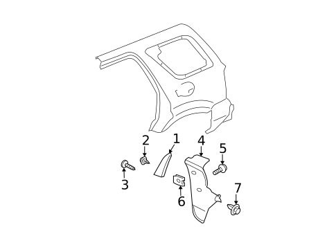 Exterior Trim - Quarter Panel for 2012 Ford Escape #0