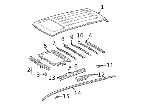 Roof & Components for 2005 Toyota Sienna #1