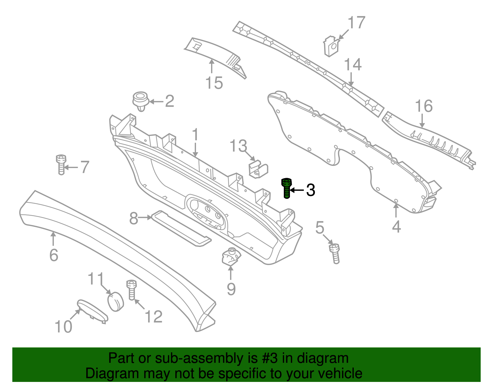 Lower Trim Panel Screw - BMW (7119904172)