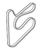 252122E300 - Cooling System: Serpentine Belt for Hyundai: Elantra, Elantra GT, Kona, Tucson, Veloster Image
