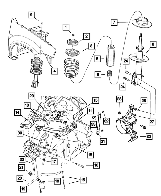 5272606AB - Front Suspension &amp; Drive: Front Coil Spring for Mopar Image