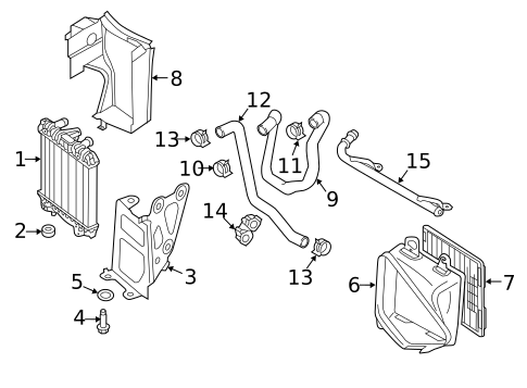 Radiator & Components for 2019 Volkswagen Golf R #1
