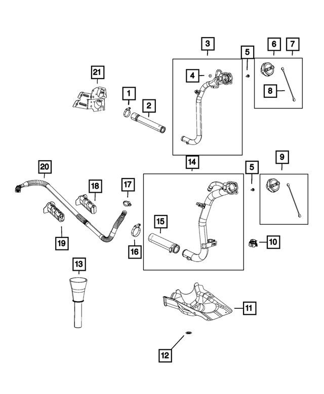 68132536AA - Fuel: Nut, Mounting for Mopar Image