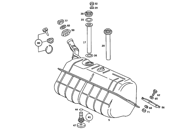 107542080464 - : Fuel Gauge Sender Unit for Mercedes-Benz: 350SL, 380SL, 450SL, 560SL Image