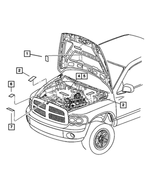 55055956AK - Labels All Vehicle Locations: Air Conditioning System Label for Mopar Image