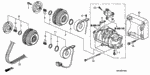 38800P8FA01RM - Body/Air Conditioning: COMPRESSOR, A/C (RMD)(DENSO) (INCLUDES CLUTCH &amp; COIL) for Honda Image