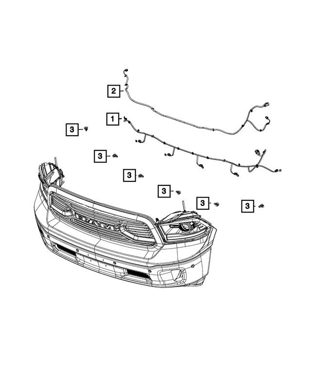 68154309AA - Electrical: Fog Lamp Jumper Wiring for Mopar Image