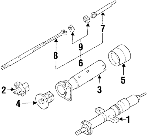 Steering Column Assembly for 1991 Chevrolet Beretta #1