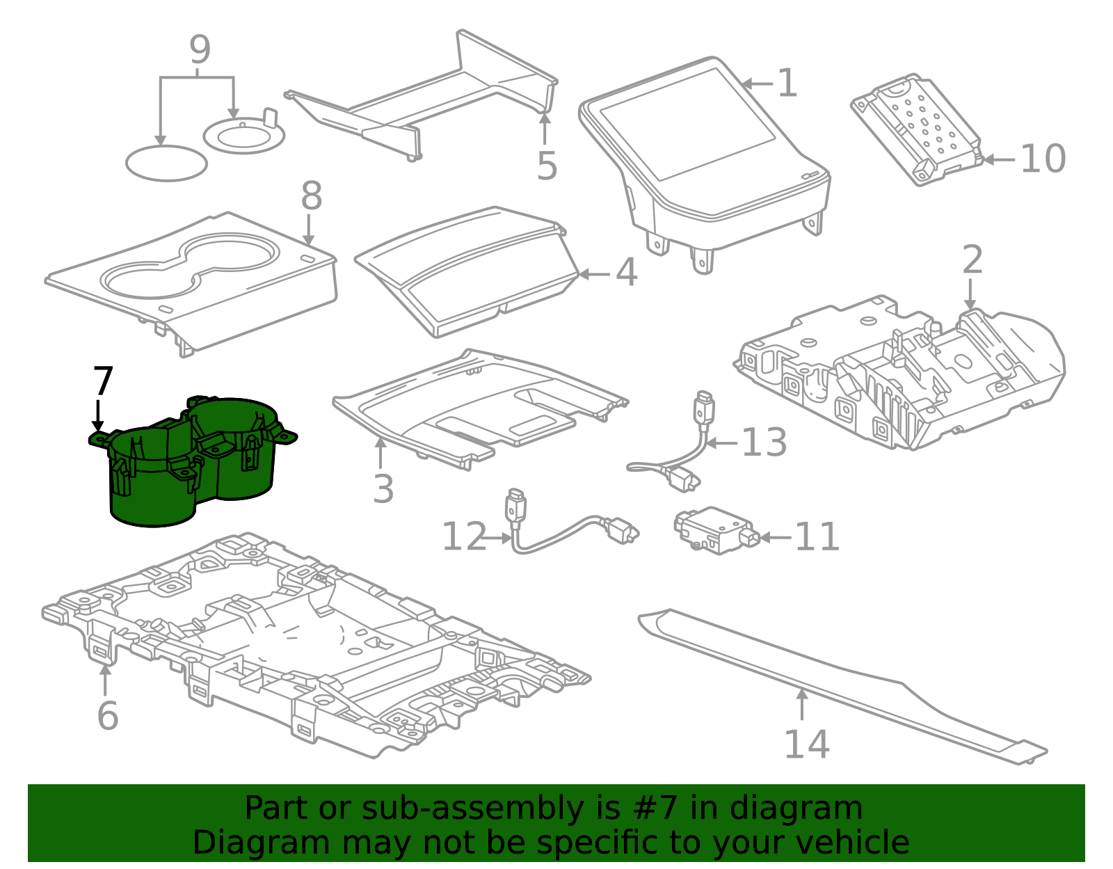 2025-2026 Cadillac Cup Holder 85141945 GM | GMPartsDirect.com