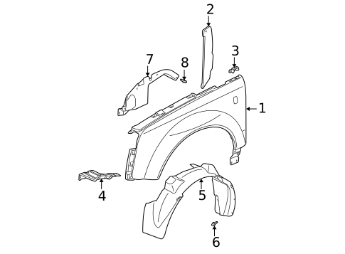 Fender & Components for 2005 Saturn Vue #0