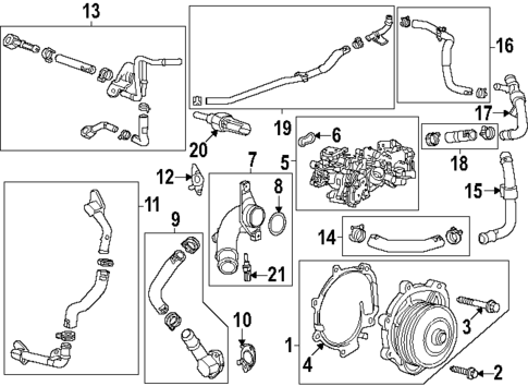 Water Pump for 2021 Cadillac Escalade #0