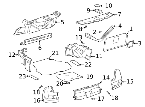 Interior Trim - Rear Body for 1999 Lexus ES300 #0