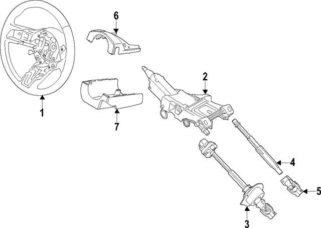 JR3Z3600JB - Steering: Steering Wheel for Ford Image