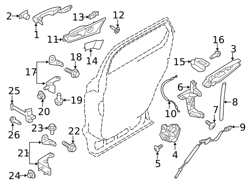 Lock & Hardware for 2019 Ford Edge #1