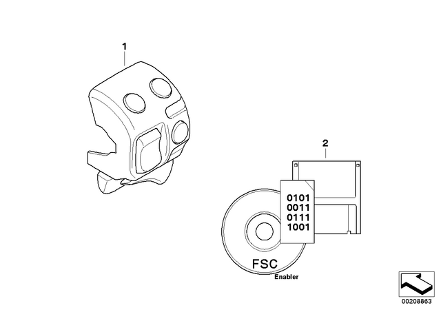 61317704619 - : Combination Switch Left for BMW-Motorrad Image