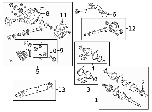 Axle & Differential for 2021 Toyota Sequoia #0