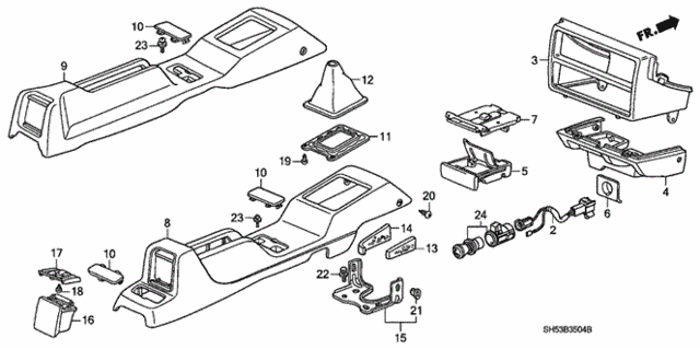 Console for 1991 Honda Civic #0