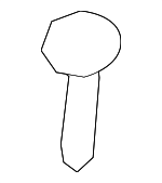 1416003080 - Body: Bumper Cover Rivet for Kia: Cadenza, K900, Niro, Niro EV, Optima, Rio, Rio5, Sportage Image