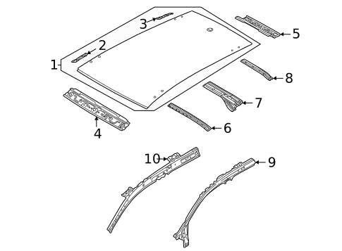 Roof & Components for 2025 Volkswagen Taos #1