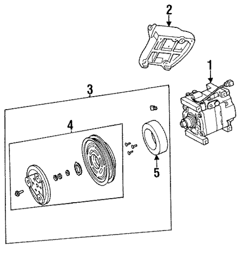Condenser, Compressor & Lines for 1997 Ford Aspire #1